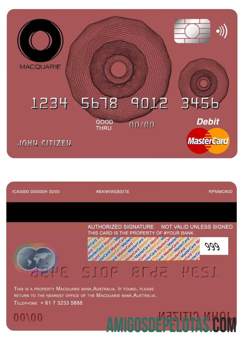 Austrália Macquarie Bank Mastercard baixar para verificação